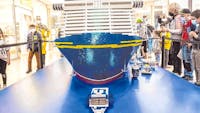 Ende März ist es geschafft: Die "MS Breuningerland" ist das größte Lego-Schiff der Welt.  Bild: Nüßle